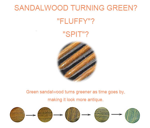 sandalwood combs turn green