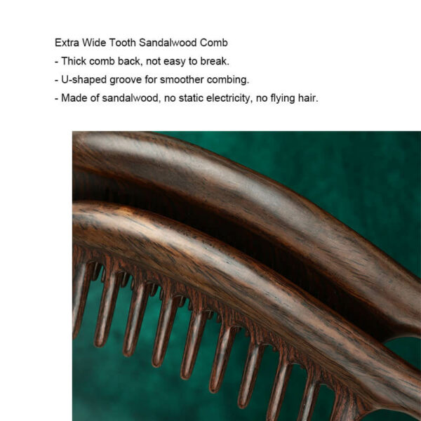 Extra Wide Tooth Sandalwood Comb