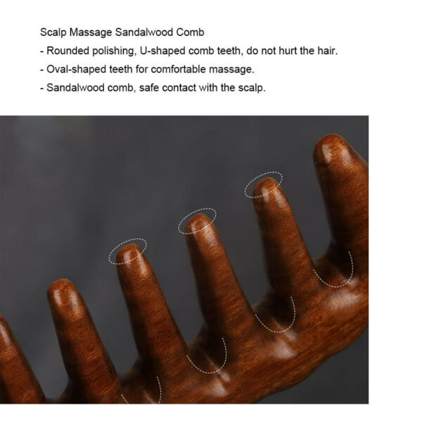 Sandalwood Scalp Massage Comb 1