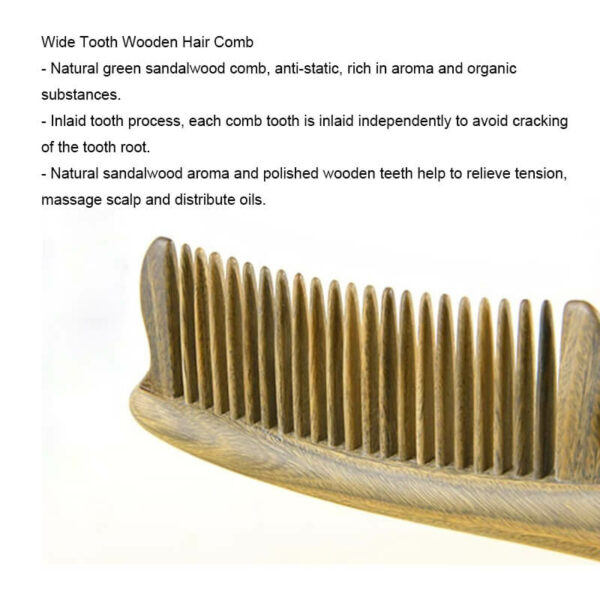 wide tooth wooden hair comb 2
