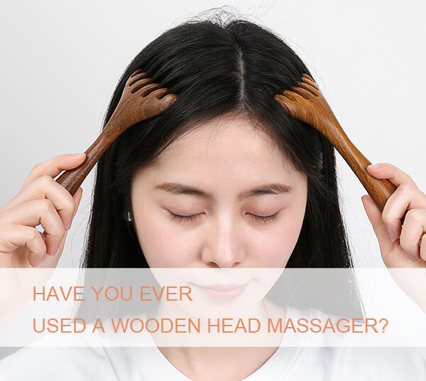 wooden head massager