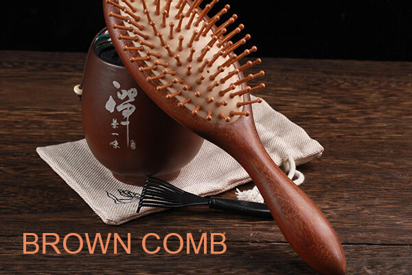 brown sandalwood comb