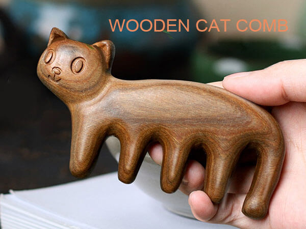 wooden cat comb