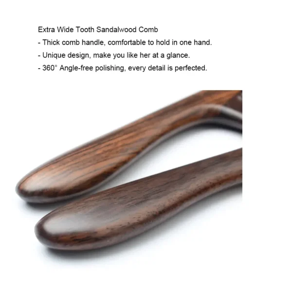 Extra Wide Tooth Sandalwood Comb